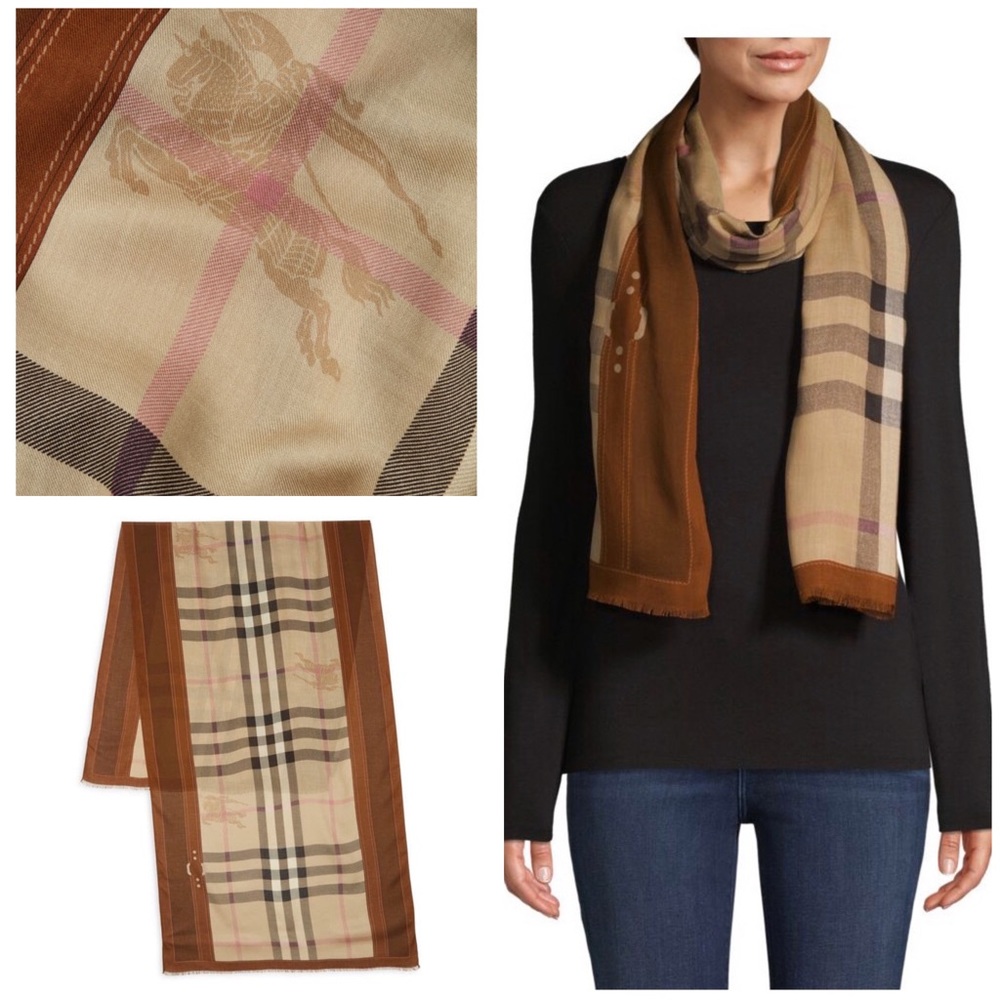 NWT Authentic Burberry Vintage Check Scarf